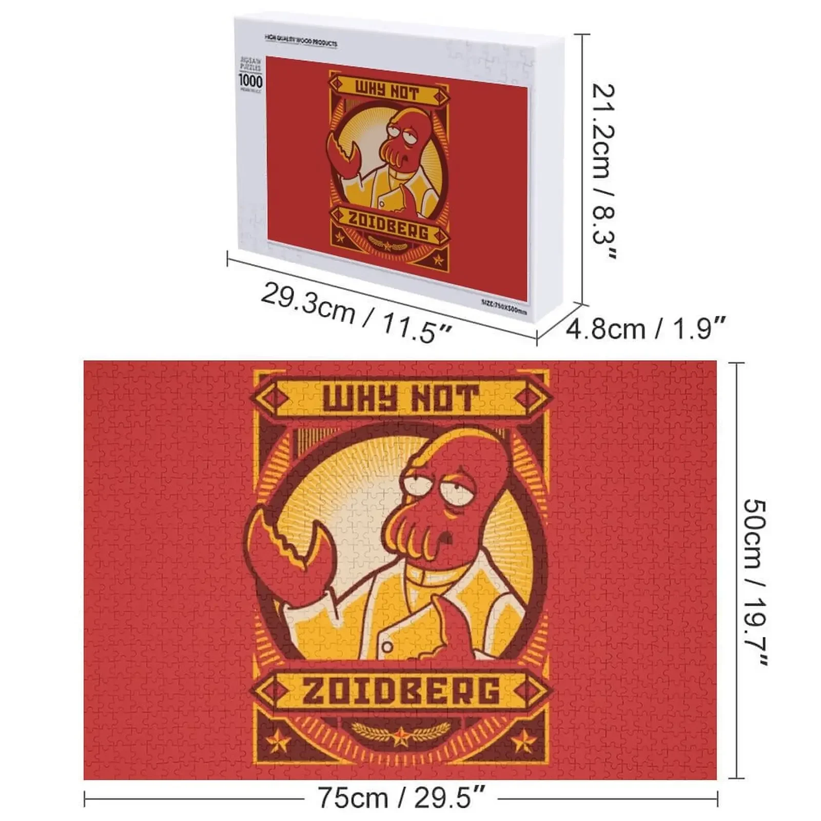 لماذا ليس زويدبرغ؟ قميص بازل قطع خشبية الكبار لغز الصور المخصصة #6