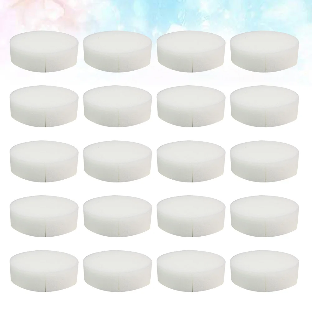 

50pcs 75Mm Hydroponic Sponge Soilless Cultivation Planting Sponge For Vegetables Gardening Tool Mesh Root Support White