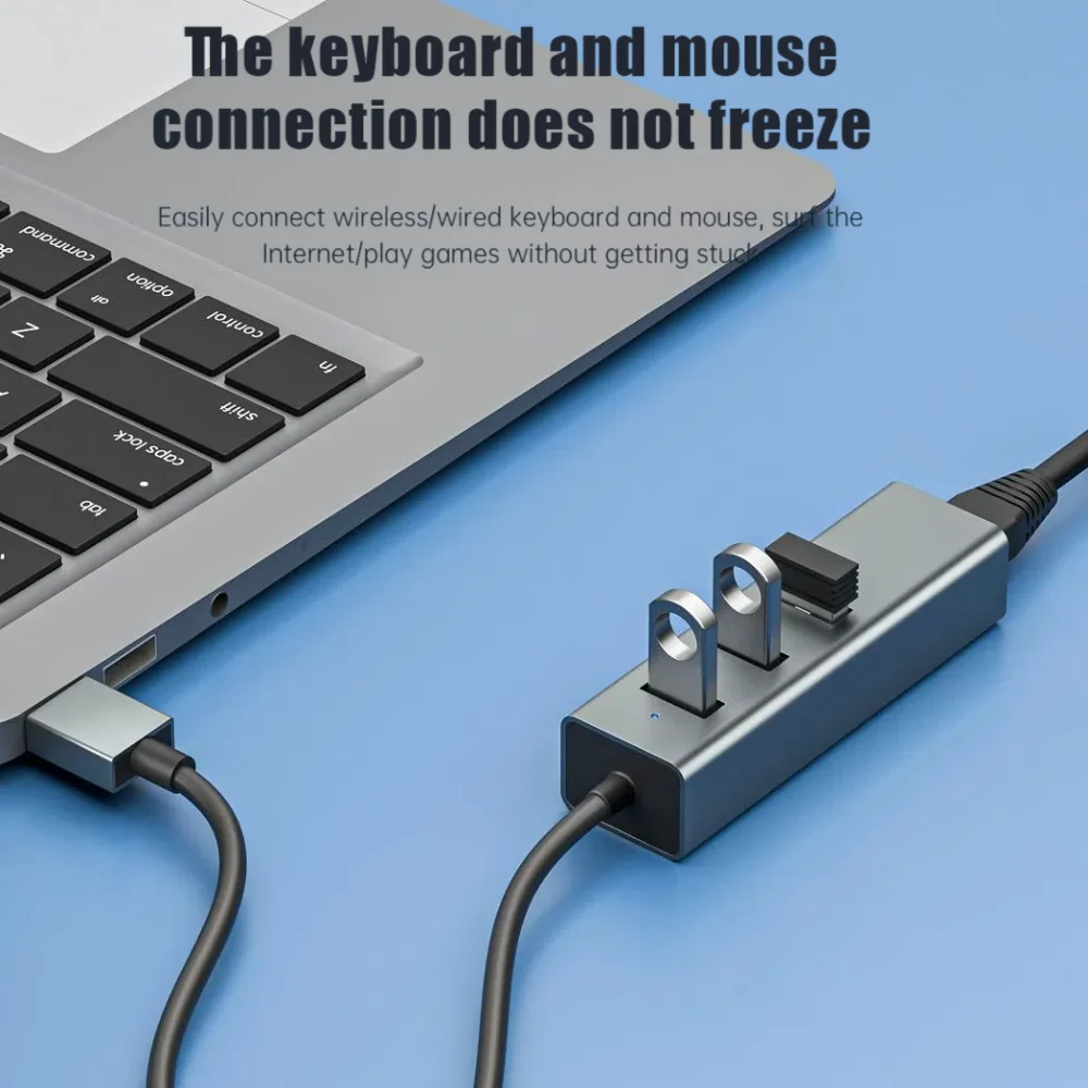 1000Mbps USB 3.0 Type-C إلى RJ45 بطاقة الشبكة 2 في 1 محول سلكي جيجابت محول Lan Hub لأجهزة الكمبيوتر المحمول لنظام التشغيل Windows 8.1/10/11