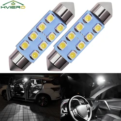 2PCS 31mm 36mm 39mm 41mm DC12V T10 White 3528 8SMD Reading Lights LED Festoon Dome Door Lamp Decorating Tail Bulb Double Pointed