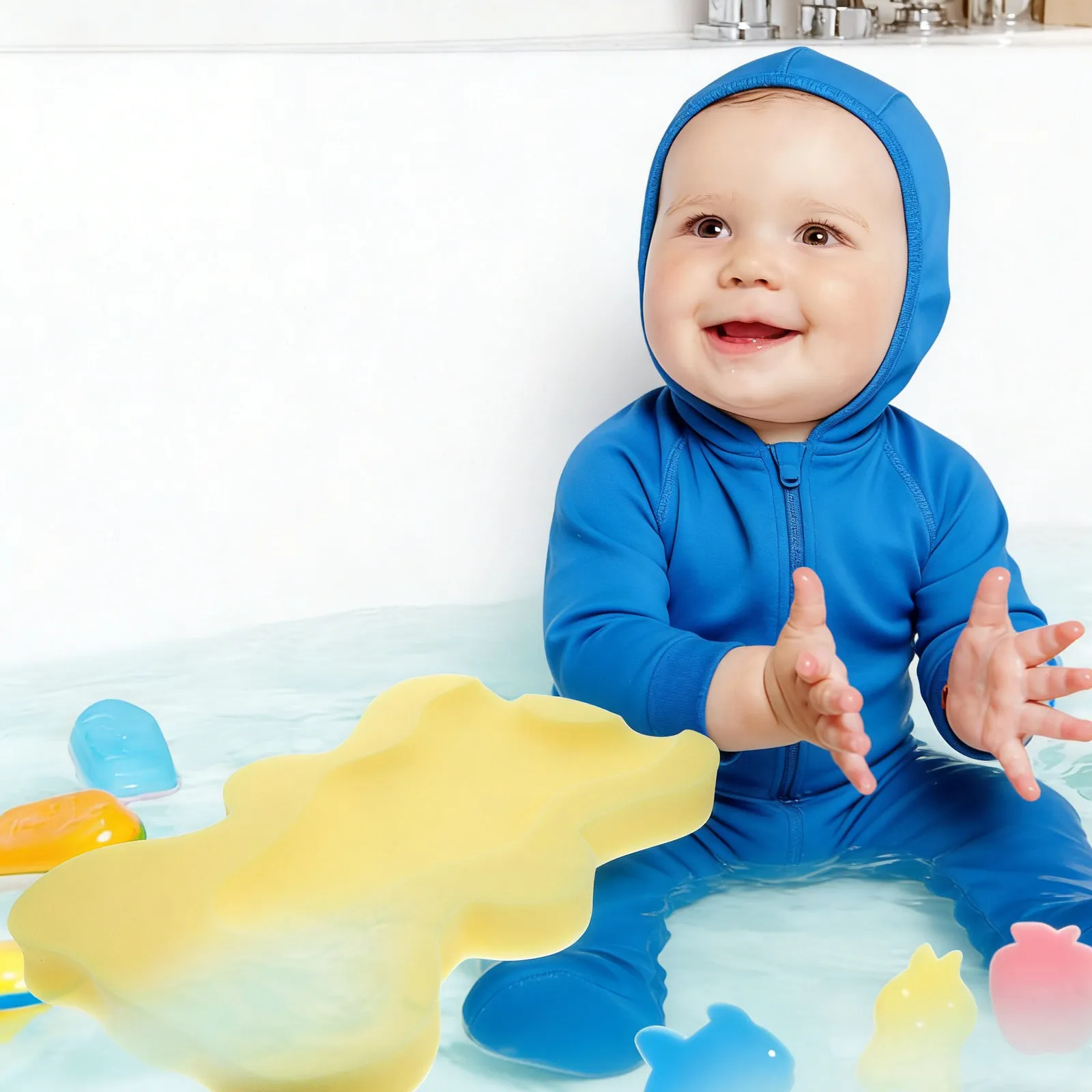 

Non-Slip Baby Bath Sponge Mat for Newborn Infant Toddler Soft Comfort Support Lightweight Quick-Dry Bathtub Cushion