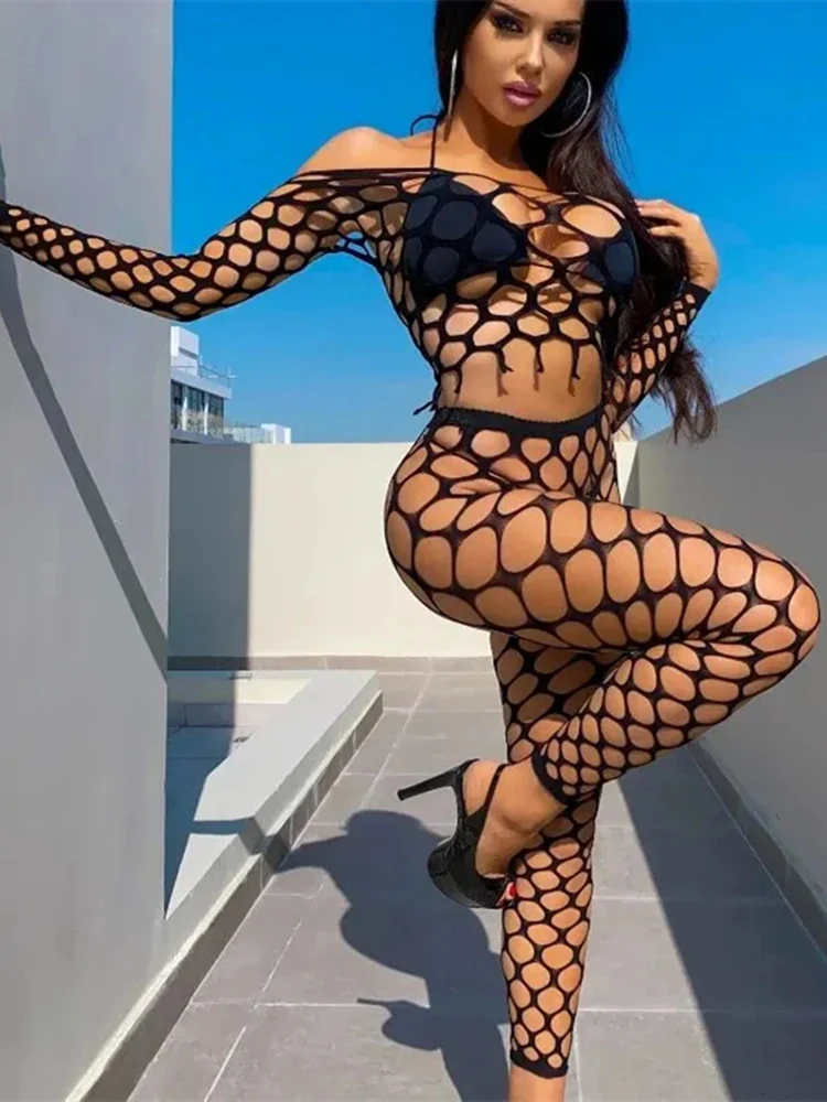 New Hot Sexy Lingerie Set Fishnet Bodystockings For Women Erotic Open Bra Crotchless Teddies Bodysuits Sexy Lingerie Underwear