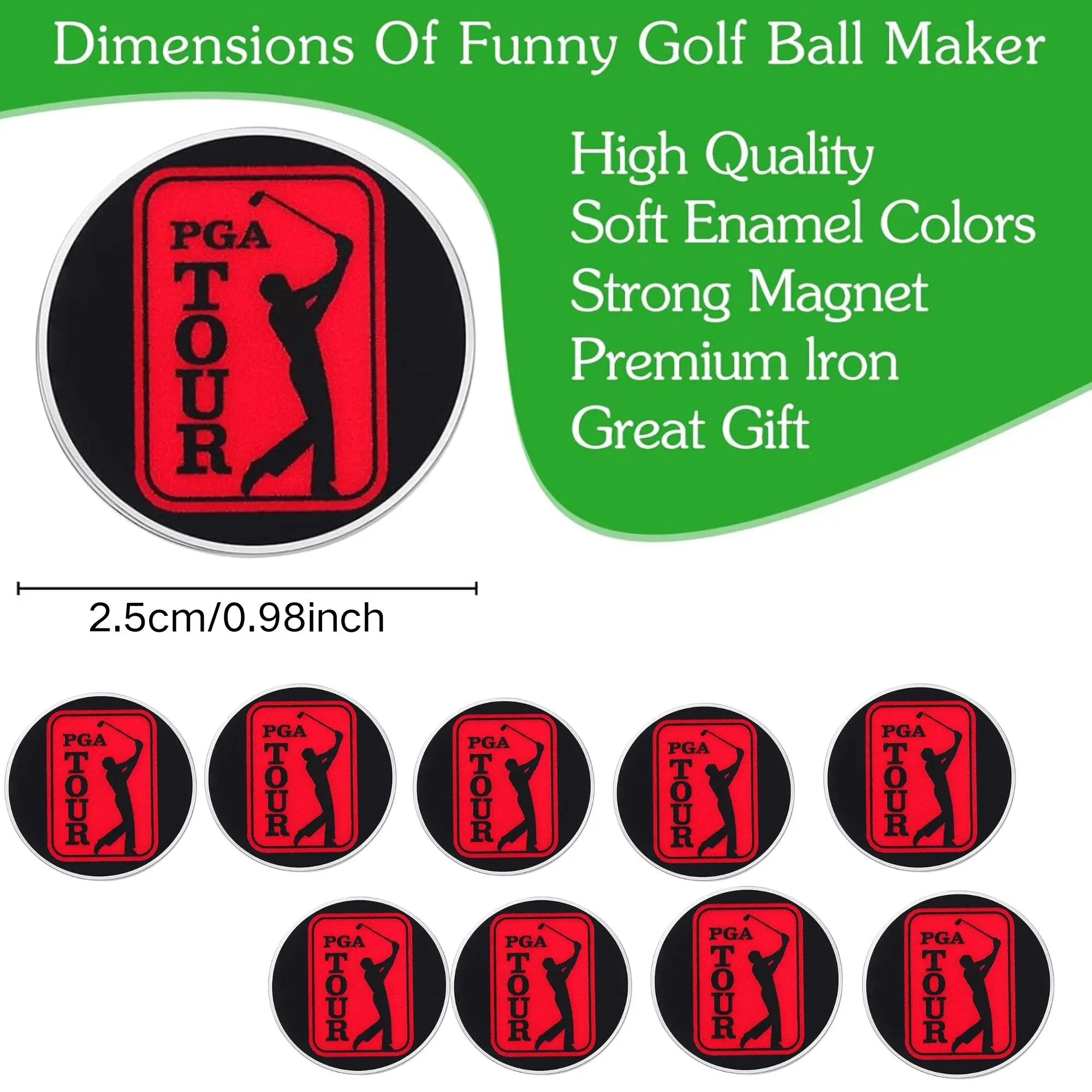 9 Counts Funny Golf Ball Marker Sets, Golf Accessories for Men Golfers Dad Boyfriend Husband Birthday Retirement Fathers Day