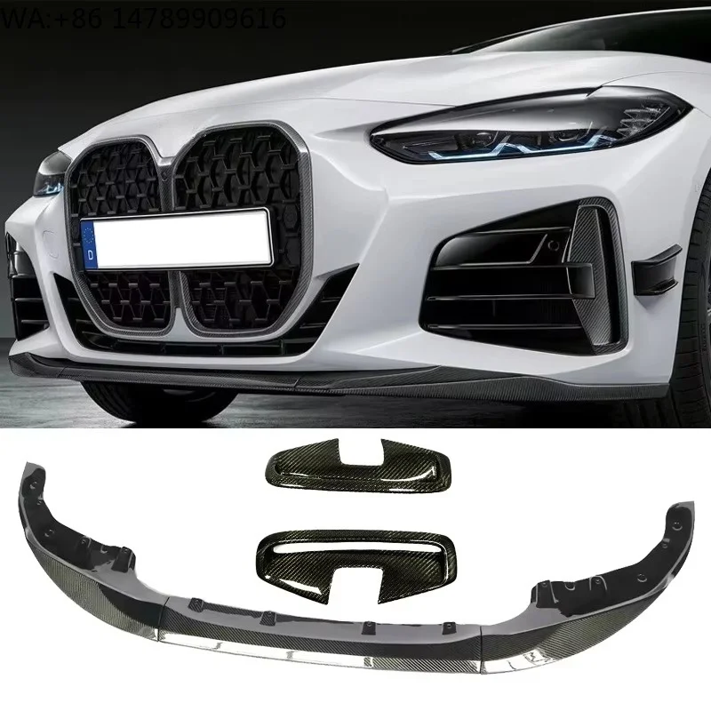 

G22 Carbon Fiber Front Lip 430i Front Bumper Front Lip with Air Vents for 4 Series G22 2021+