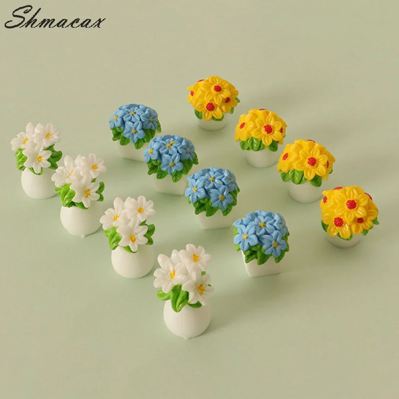 

1PC Dollhouse Mini Flower Simulation Miniature Flower Pot Doll Accessories Scene Shooting Prop DIY Decoration