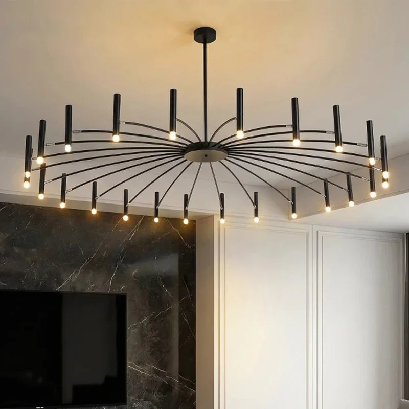 Nordic Minimalist Home Decor Lighting Fixtures, Including Living Room Chandeliers, Bedroom and Dining Room Chandeliers, and Indo