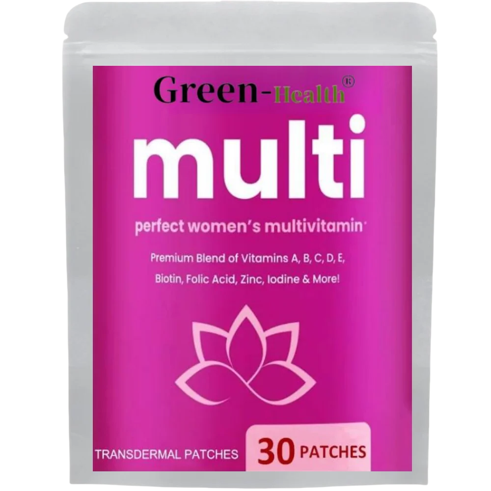 

30 Patches Multivitamin Transdermal Patches Vitamins A, B, C, D, E, Biotin for Women Bones, Brain, Heart, Immune & Energy