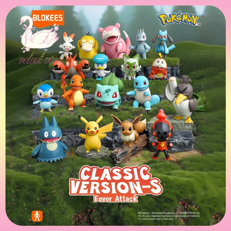

Original Blokees Figures Pokemon Classic Version Cv-S Vol.1-3 Full Set Model Kits Anime Peripheral Collection Toys Kids Gift