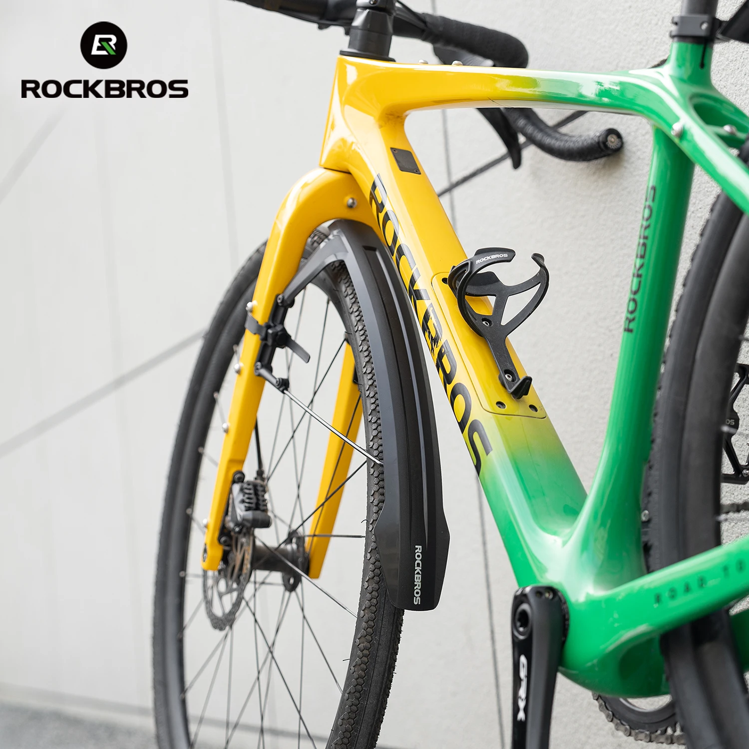 ROCKBROS Bicycle Fender Quick-Release Tough PP Material Bike Front Rear Fender Freely Adjustable Road MTB Gravel Bike Fender