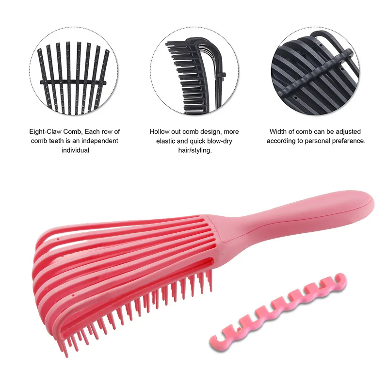 1PCS Octopus Comb Women's Shampoo Smooth Hair Big Curved Comb Straight Roll Shape Eight-claw Fluffy Scalp Massage Comb 2023 New