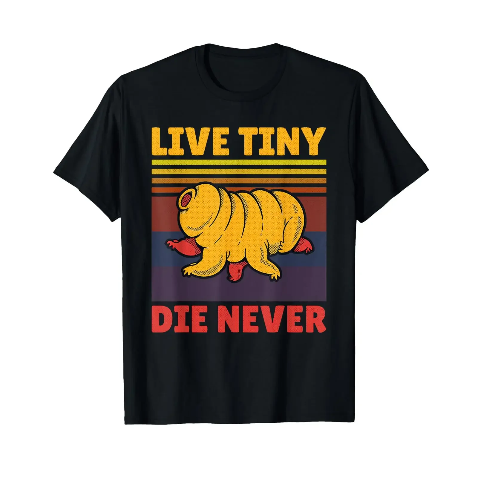 Tardigrade Water Bear Biologist Microbiologist T Shirt black vintage Washed Casual Versatile Unisex Top For Everyday Wear