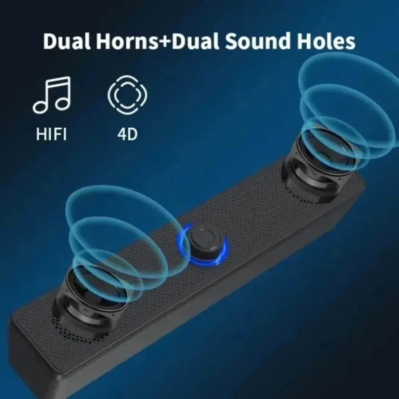 

Wireless Bluetooth and PC Soundbar Wired Speaker USB Powered Soundbar for TV Pc Laptop Gaming Home Theater Surround Audio System