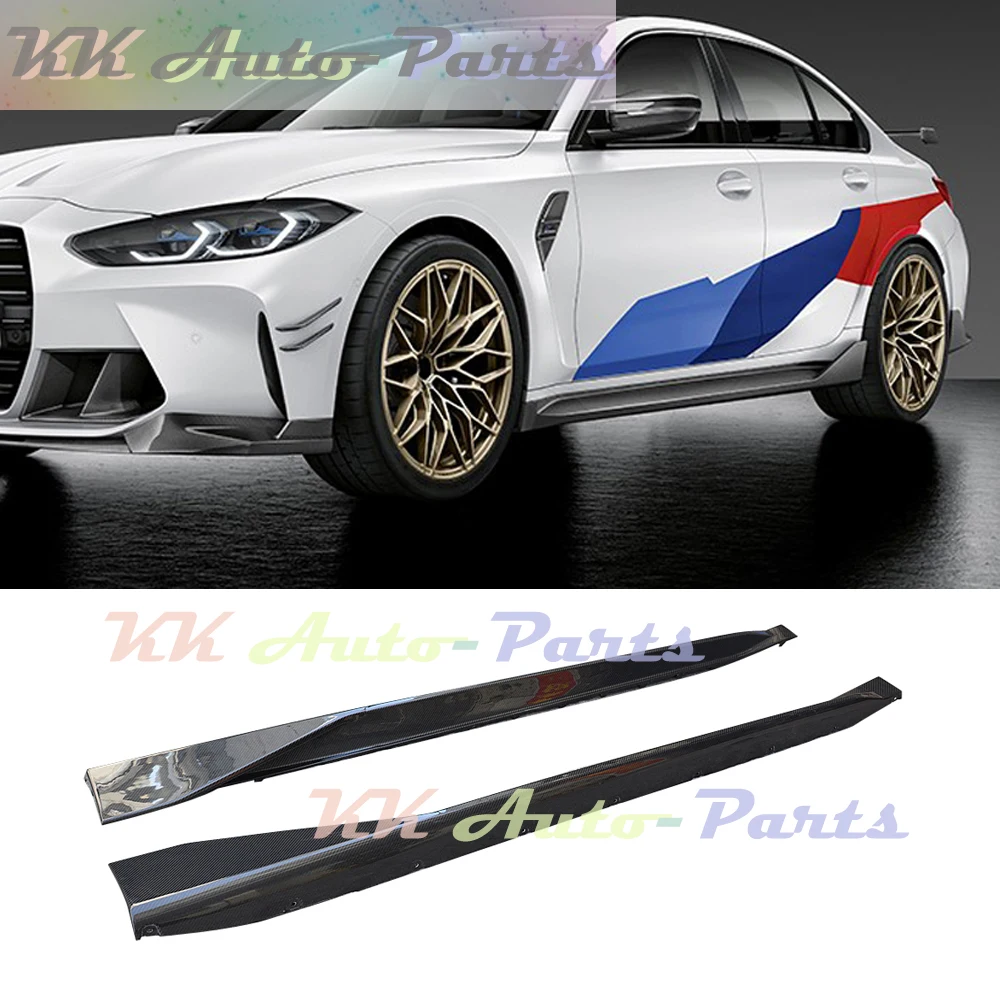 

Real Carbon Fiber Side Sikrts Extension For BMW New M4 G82 Side Lip Body Kit Auto Tuning