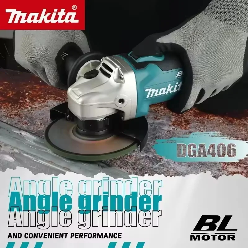 

Makita18V100mm/125mm DGA404 бесщеточная электрическая угловая шлифовальная машина высокой мощности перезаряжаемая литиевая батарея и полировальная машина