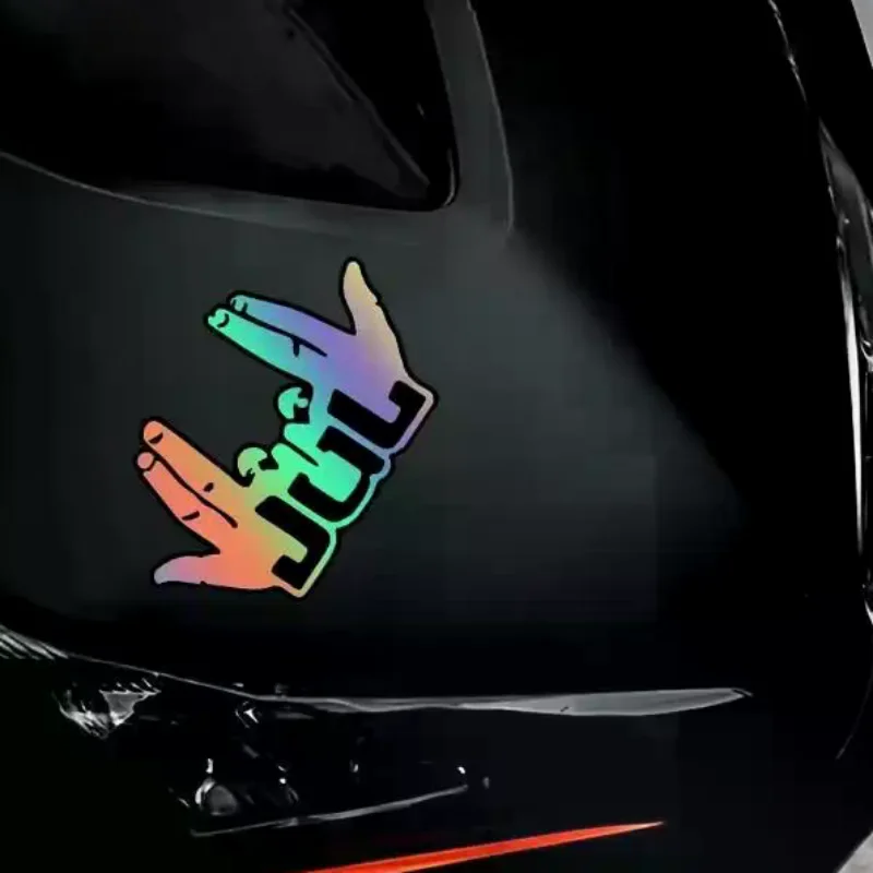 

5 шт. забавных водонепроницаемых виниловых наклеек JUL Finger для мотоциклов, велосипедов, шлемов, скутеров, обтекателей, топливных баков, кофров, для самостоятельного декорирования