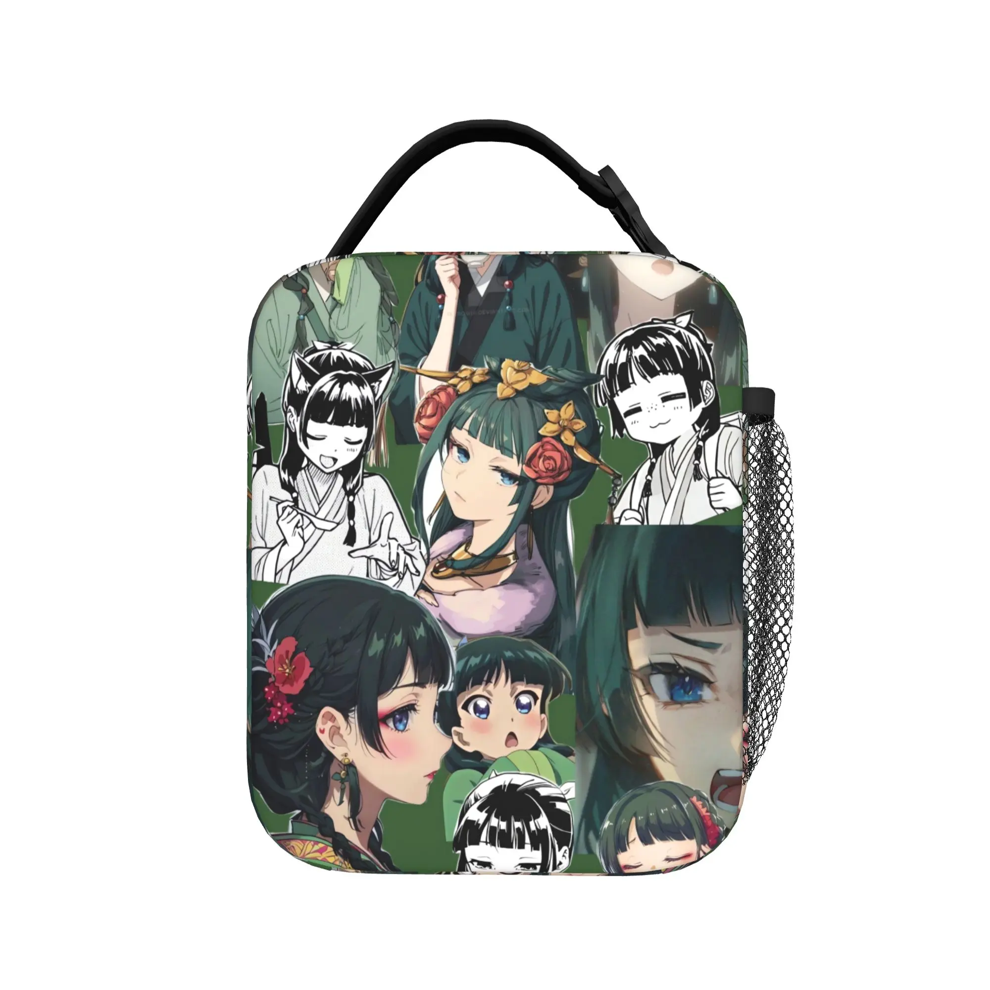 Maomao Lunch Bag The Apothecary Diaries Portable Lunch Box Women Travel Cooler Bag Leisure Waterproof Thermal Tote Handbags