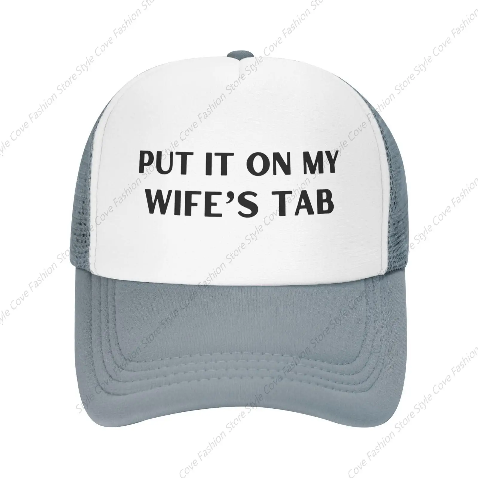 

Put It On My Wife'S Tab Trucker Hat Breathable Mesh Cap Adult Outdoor Hat Travel Sun Protection Hat For Valentine's Day Gift