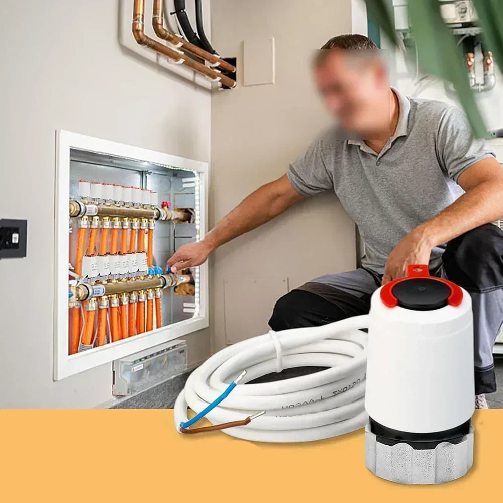 Electric Thermal Actuator Floor Heating Thermostatic Actuator Heating Radiator Valve 230V Normally Closed N C M30x1.5mm Tools