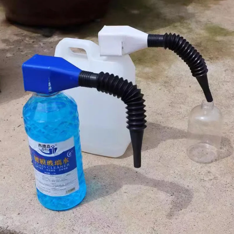 Car Refueling Funnel Plastic Splash-proof Gasoline Portable Foldable Engine Oil Transfer Tool Motorcycle Refueling Tools