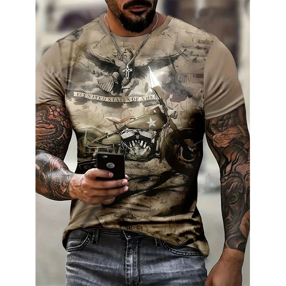 Men\'s T-Shirt Summer Tshirt Casual Short Sleeved Top O Neck T Shirt Loose Micro Elasticity Retro Fashion Breathable Men Clothing