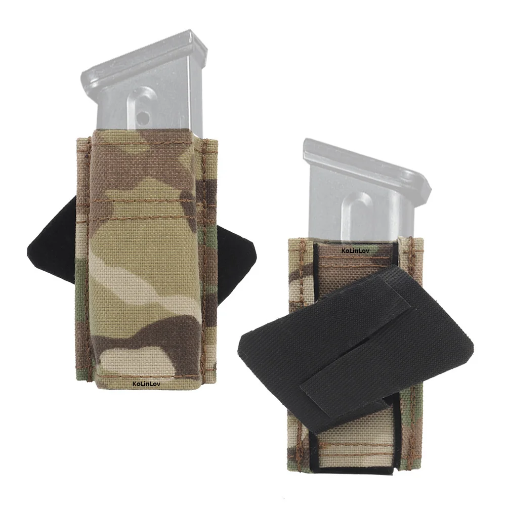 Universal 9mm Single Mag Pouch for GLOCK SIG HK USP Air soft Mag Pouches MOLLE Belt Bag  Tiltable Use With Fast Support Clip