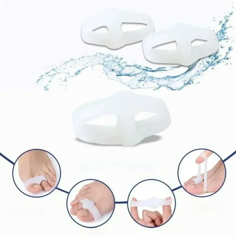 2 Pcs Toe Separator Hammer Toe Corrector Bunion Protector White Silicone Gel Bunion Protector Bunion Protector Toe Splint