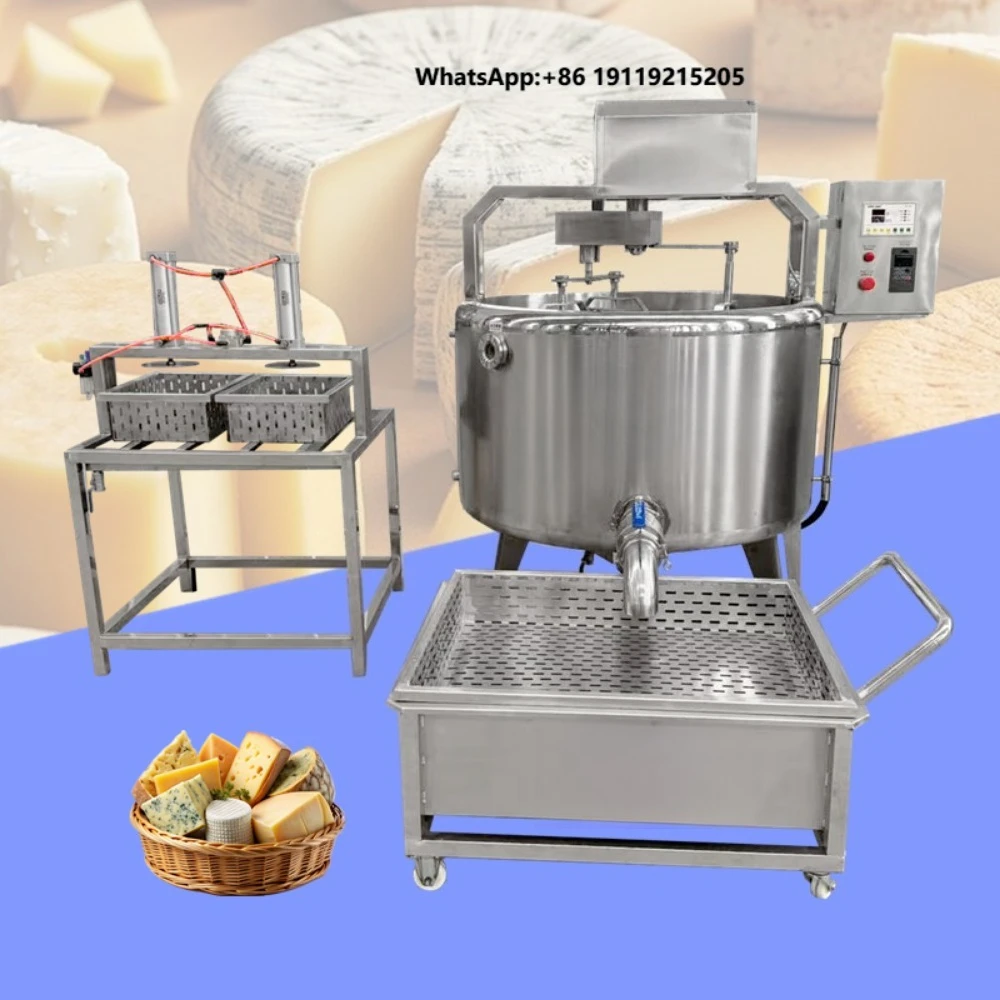 Milk Process Plant Equipment 50l 200l 500l Cheese Vat Cheddar Cheese Making Machine for Mozarella Cheddar Cheese Milk Tofu
