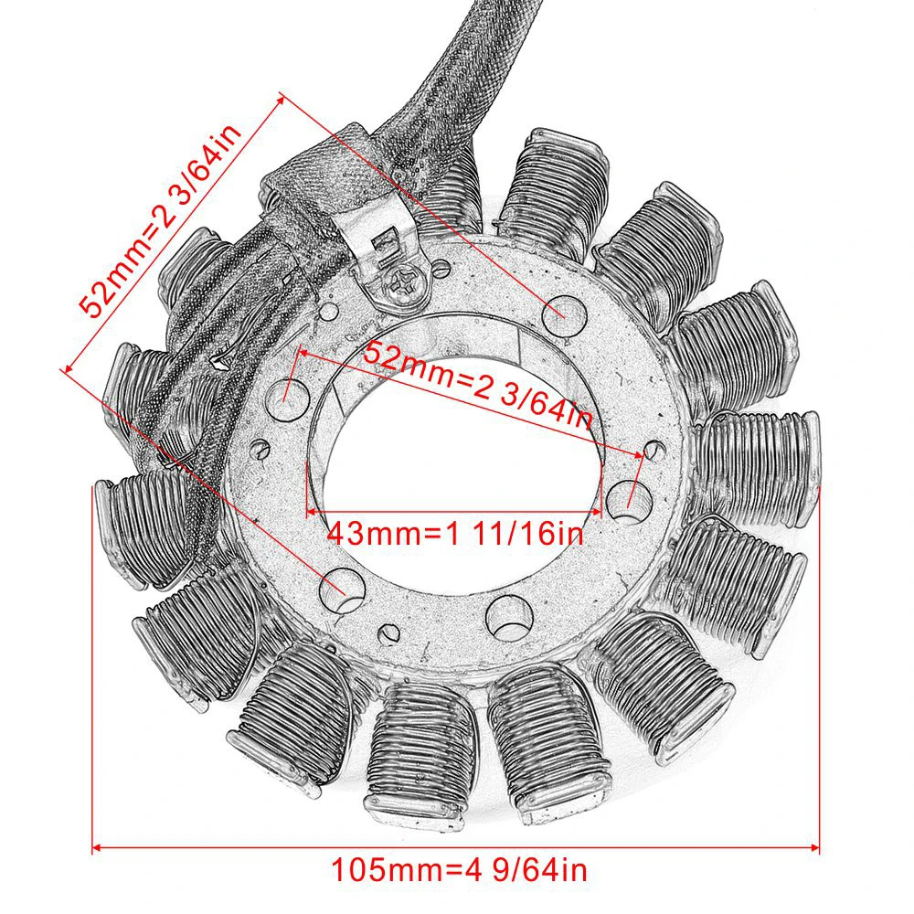 For Yamaha YZF R1 2009 - 2014 2010 2011 2012 2013 14B-81410-00 YZFR1 YZF-R1 Motorcycle Generator Coil Magneto Stator Coil