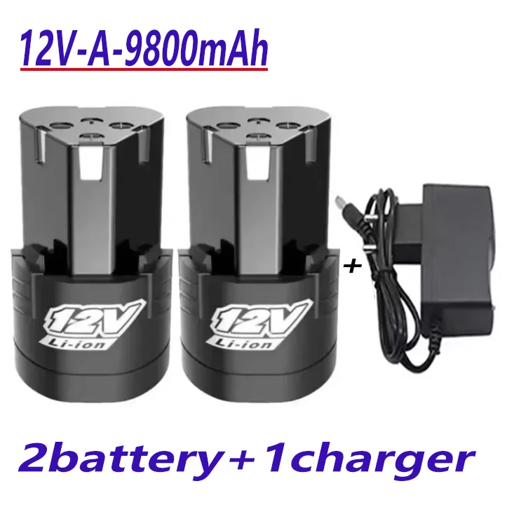 100% vysokokapacitní univerzální dobíjecí baterie 12V 9800mAh pro elektrické nářadí, elektrický šroubovák - náhled 2