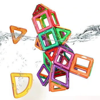 Carreaux de Construction magnétiques 50 pièces, blocs magnétiques, ensemble de Construction de plus de 3 ans, jouet éducatif Montessori, cadeaux pour enfants