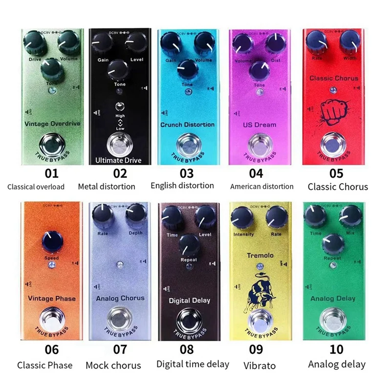 

ABJV Electric Guitar Effects Pedal Mini Bass Guitar Pedals