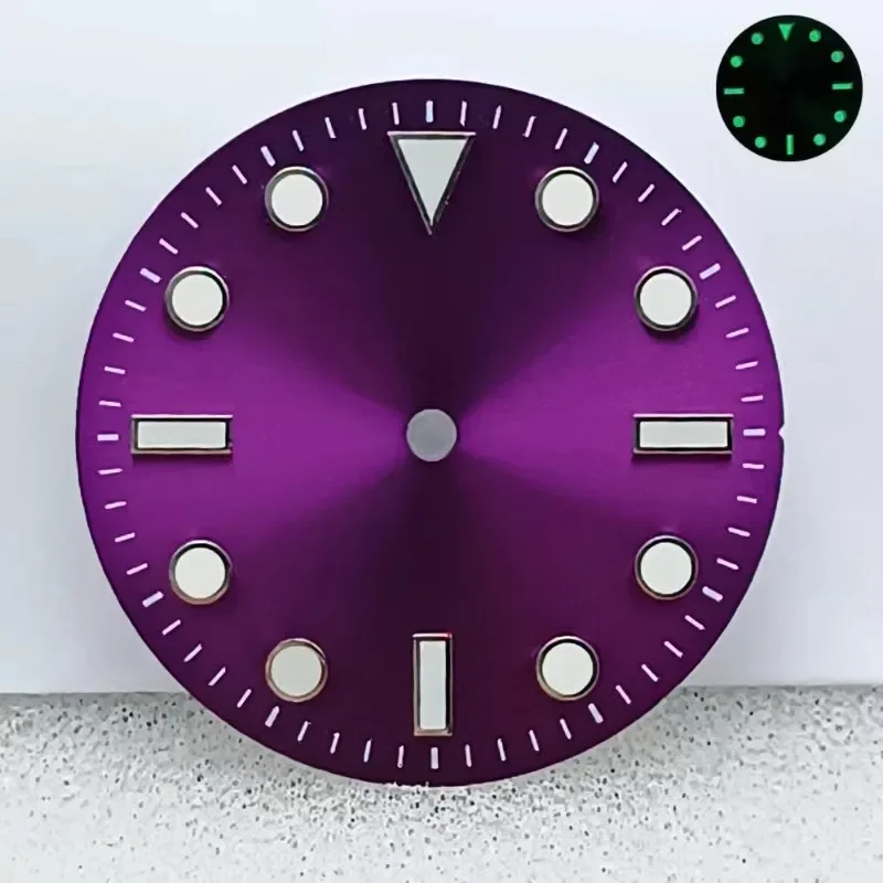 28.5mm NH35 Modified Dial New Customized Accessory Green Luminous Suitable for NH34 NH35 Movement Men's Watch Accessories DIY