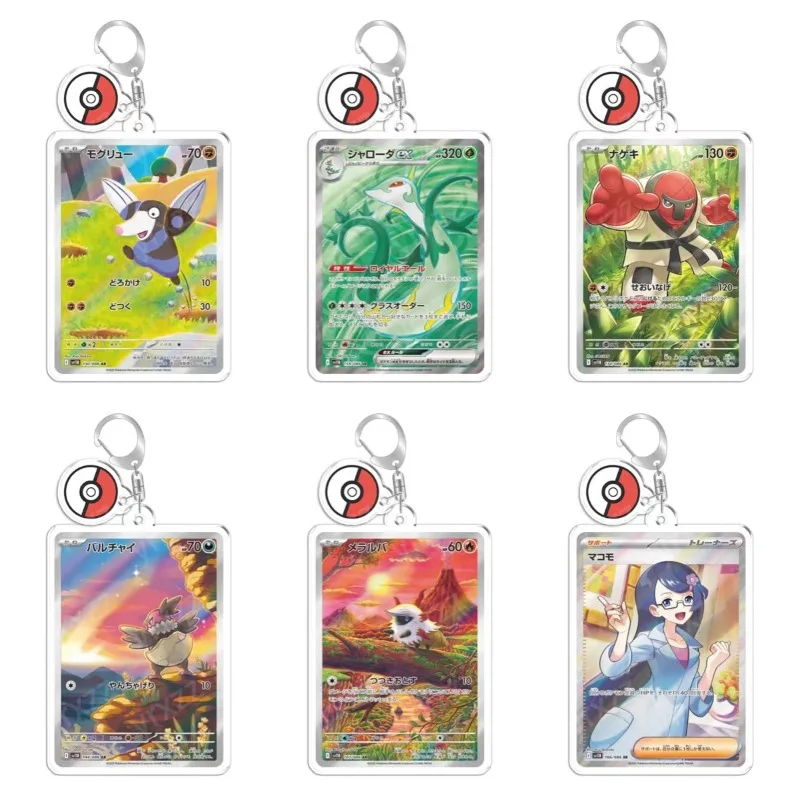 Llavero de acrílico original hecho a mano con diseño de Pokémon White Flare, Drilbur, Vullaby y Fennel, bonito regalo de juguete de anime de dibujos animados, 5 cm