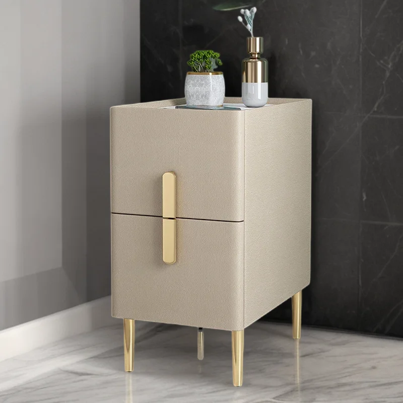 Console Dresser Storage Locker Design Bedside Table Round Living Room Wood Cabinet Narrow Auxiliary Tables Bed Small CTG-050