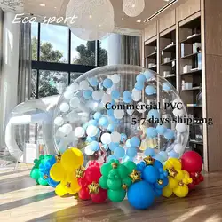 PVC di grado commerciale 3m + 2m gonfiabile bianco casa di rimbalzo moderna bubble house air balloon bubble room per feste/eventi/matrimoni