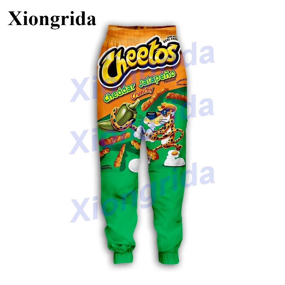 Novelty Hot Cheetos Food Puffs Pants 3D Printed High Quality Sweatpants Men Female Harajuku All Over Print Unisex Trousers S-5XL