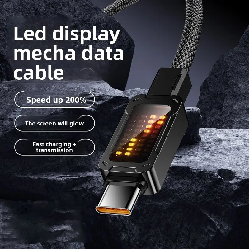 ANSEIP Neues 100-W-LED-Digitalanzeige-Schnellladekabel vom Typ C auf C für Samsung Xiaomi Redmi Huawei Schnelllade-Datenkabel USB C