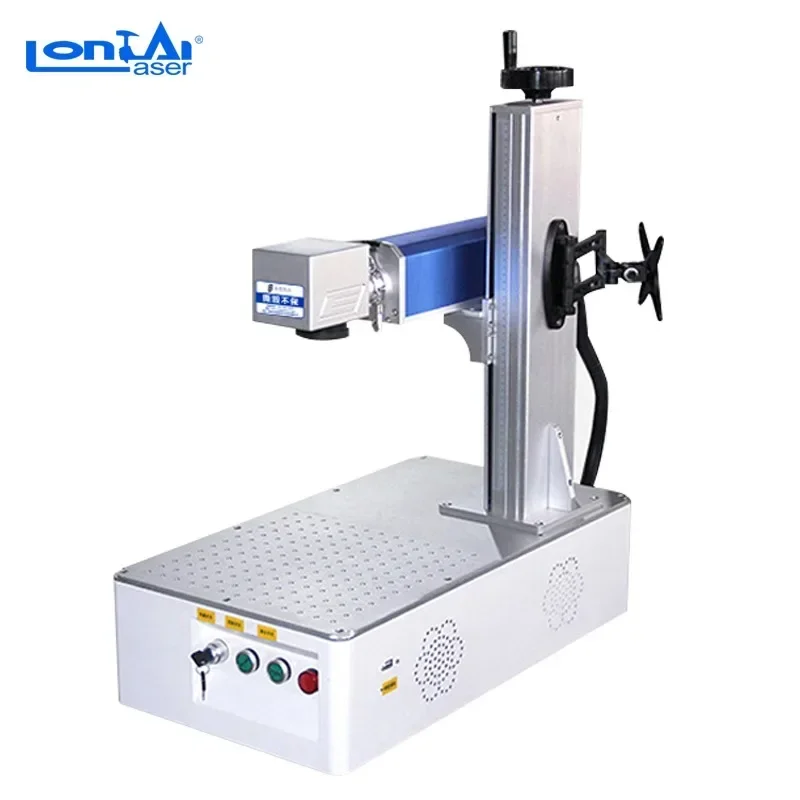 Raycus JPT Mopa Logo Mobile Color Fiber Laser Printer Portable Mini Plastic Led Wood Metal Bird Ring Laser Printing Machine