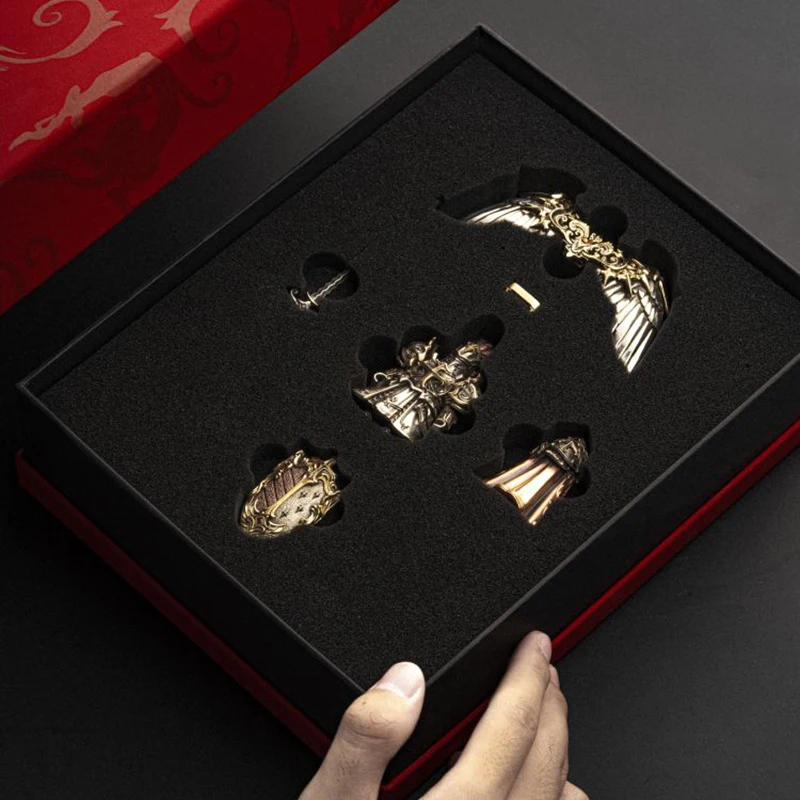 رائعة هدية صندوق نسخة الحروب الصليبية ترتيب الفرسان تمبلار اللبنات المغناطيسي انفصال تمثال معدني الطوب اللعب