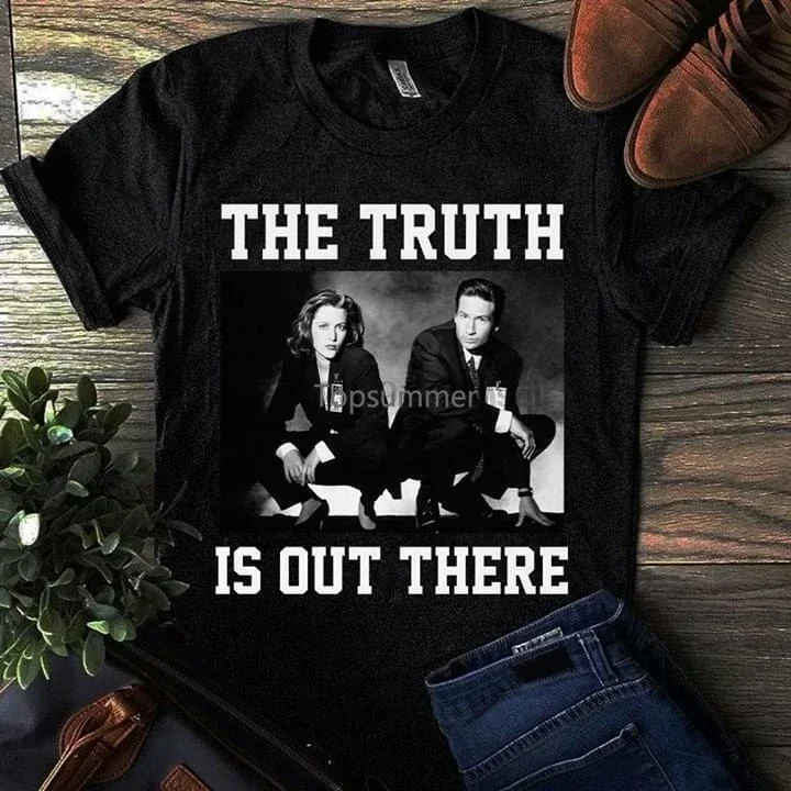 

The X Files The Truth Is Out There The X Files Men'S Black T Shirt Cotton S 6Xl