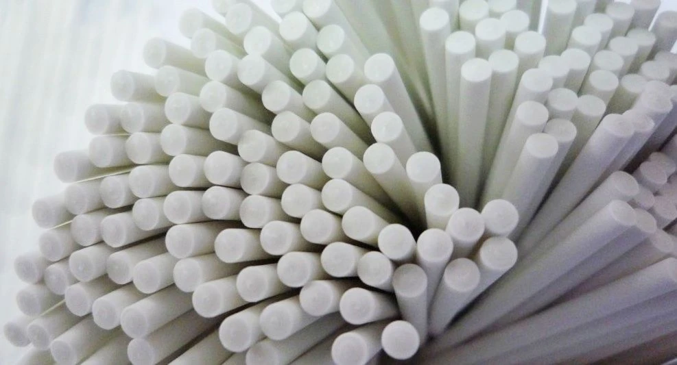 

OD 3mm 3.5mm 4mm White food-grade cake sticks, baking DIY hot-selling lollipop sticks, candy pp plastic tube customize