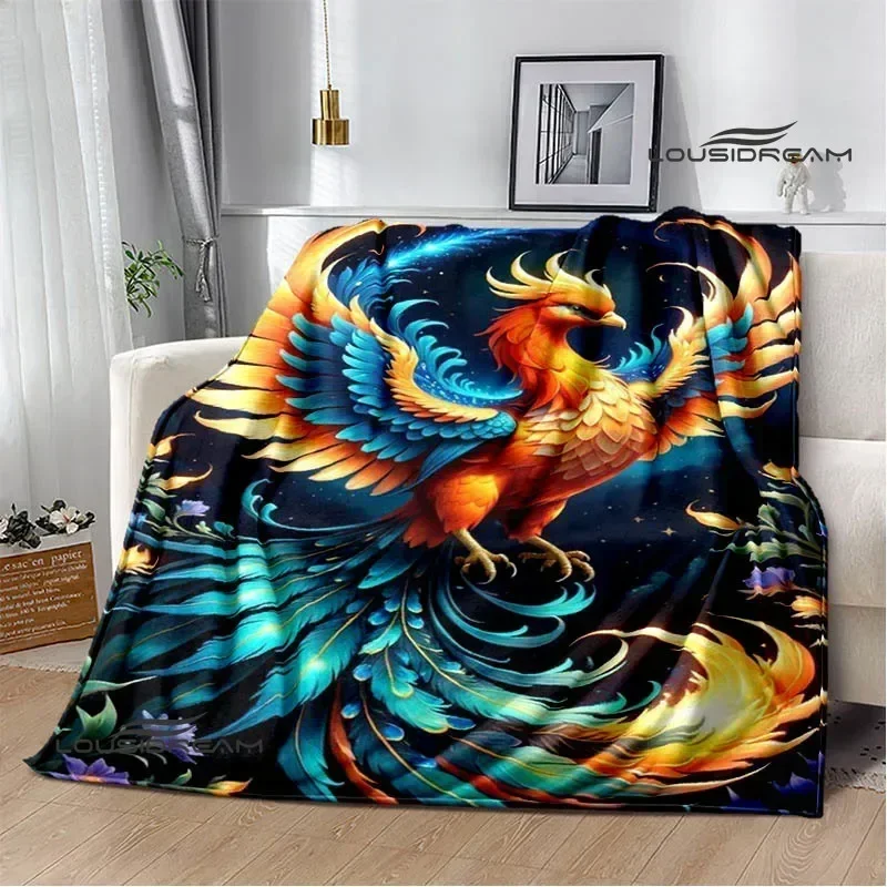 

3D Phoenix printed blanket Flannel Warm blankets Soft and comfortable blanket bed linings cubre cama Birthday Gift