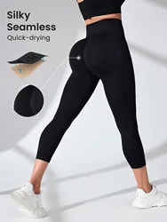 High Waisted Leggings for Women - No Front Seam Tummy Control Yoga Pants for Workout Running No See Through