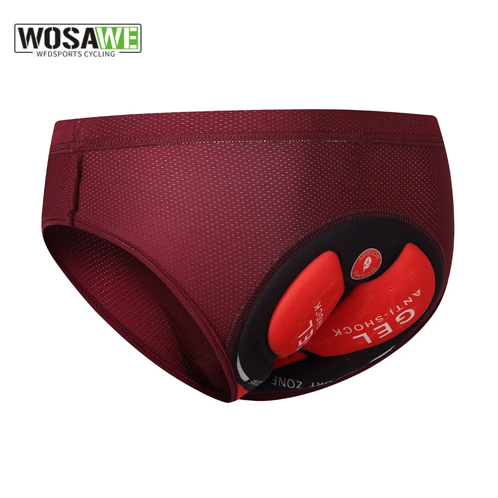 WOSAWE Men Cycling Underwear with gel pads Briefs Shorts Quick-dry Sports Tight MTB Bicycle Riding Shorts  자전거바지