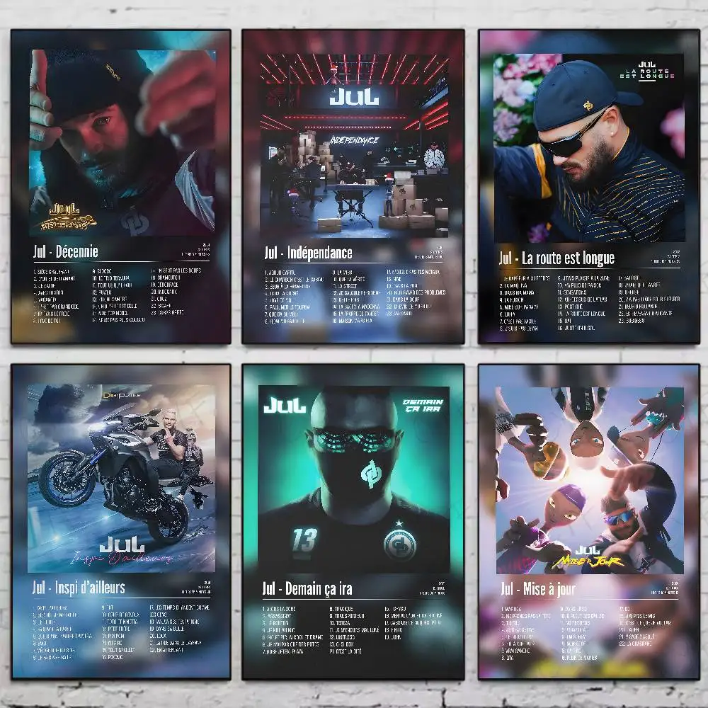 Affiches de chanteur de rappeur de musique populaire j-juul, autocollants de peinture murale esthétique de haute qualité pour décor de dortoir et de salon