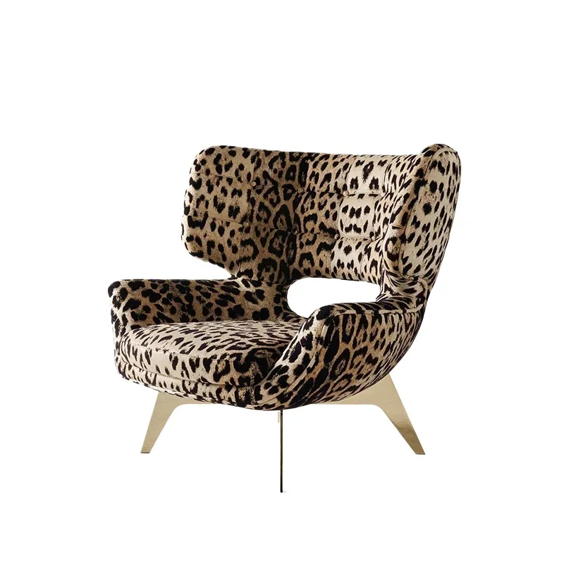 

Light luxury wild fabric leisure chair villa lazy single chair