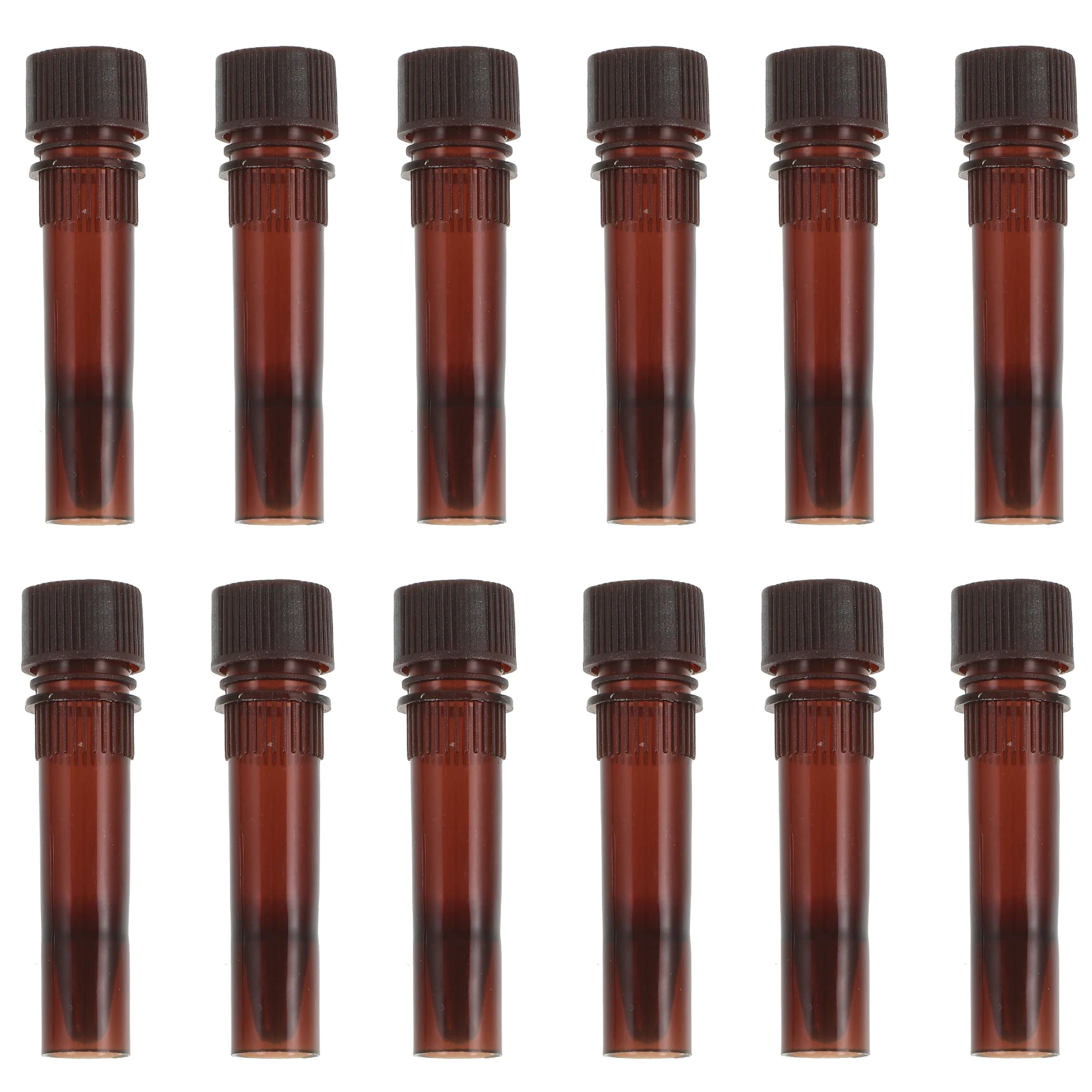 

20 Pcs Cryovial Lightproof Tube with Caps Tubes for Sampling Sample Plastic Test Empty Brown Testing