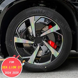 Car exterior decoration accessories, wheel hub scratches, cover patches, DIY color changing sequin For BYD Sea lion 07 2024 2025