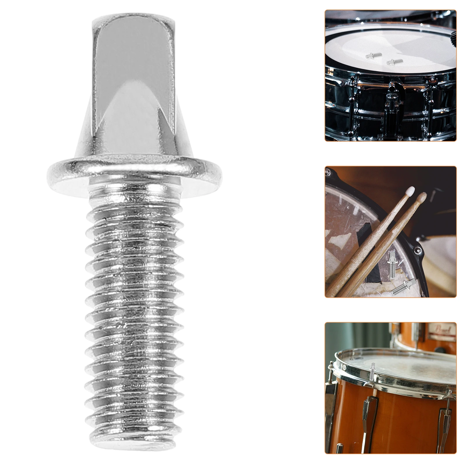 

Drum Repair Kit 10pcs M6x15mm Key Bolts Snare Drum Screws for Bass Drum Pedal Shaft Percussion Accessories
