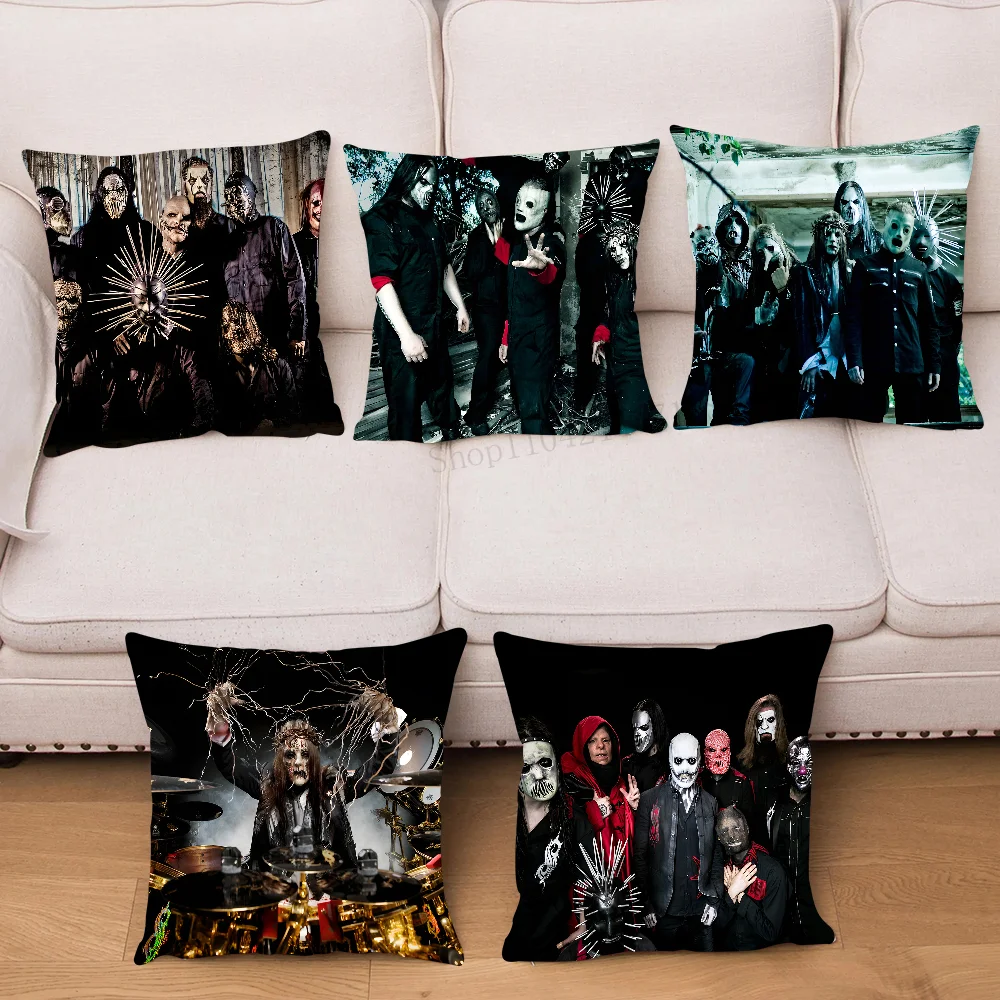 Band S-slipknot-t Rocks Pillow Case Square Pillow Bedroom Sofa Leisure Comfort Cushion Car Living Room Home Decoration